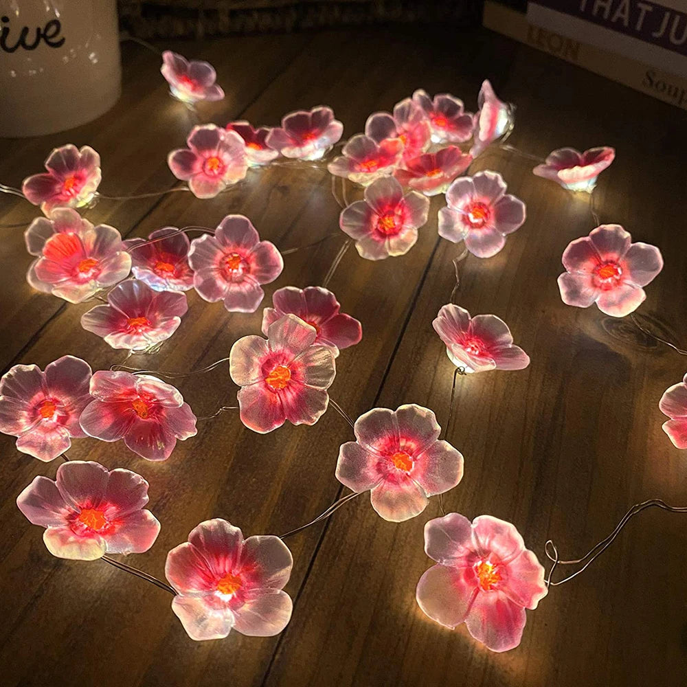Guirlande Fleurs roses