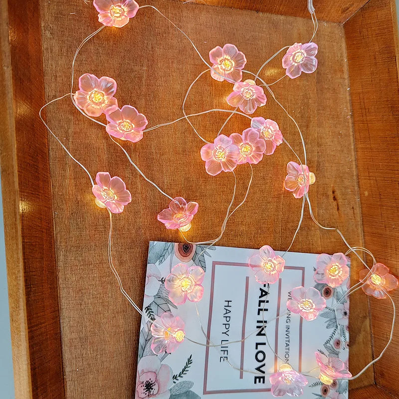 Guirlande Fleurs roses